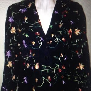 Papell Boutique, Medium, Black Velvet Blazer